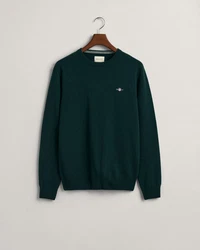 Gant Strickpullover SUPERFINE LAMBSWOOL C-NECK Dunkelgrün/Grün