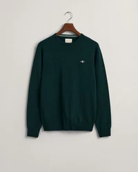 Gant Strickpullover SUPERFINE LAMBSWOOL C-NECK Dunkelgrün/Grün