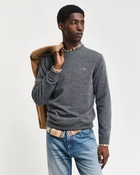 Gant Strickpullover SUPERFINE LAMBSWOOL C-NECK Dunkelgrau/Grau/Hellgrau/Schwarz