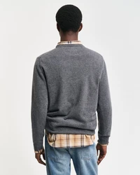 Gant Strickpullover SUPERFINE LAMBSWOOL C-NECK Dunkelgrau/Grau/Hellgrau/Schwarz