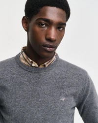 Gant Strickpullover SUPERFINE LAMBSWOOL C-NECK Dunkelgrau/Grau/Hellgrau/Schwarz