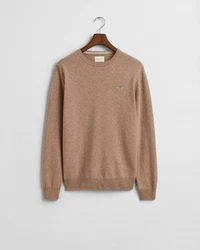 Gant Strickpullover SUPERFINE LAMBSWOOL C-NECK Braun/Khaki/Beige