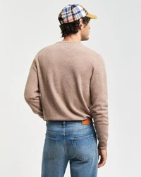 Gant Strickpullover SUPERFINE LAMBSWOOL C-NECK Braun/Khaki/Beige
