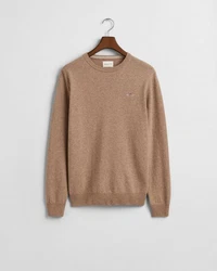 Gant Strickpullover SUPERFINE LAMBSWOOL C-NECK Braun/Khaki/Beige