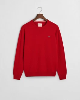 Gant Strickpullover SUPERFINE LAMBSWOOL C-NECK Rot/Dunkelrot Gant Strickpullover SUPERFINE LAMBSWOOL C-NECK Rot/Dunkelrot