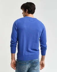 Gant Strickpullover SUPERFINE LAMBSWOOL C-NECK Hellblau/Blau/Dunkelblau