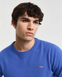 Gant Strickpullover SUPERFINE LAMBSWOOL C-NECK Hellblau/Blau/Dunkelblau