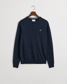 Gant Strickpullover SUPERFINE LAMBSWOOL C-NECK Dunkelblau Melange