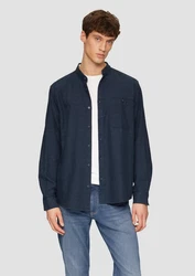 s.Oliver Langarmhemd Regular Fit Dunkelblau/Blau/Hellblau