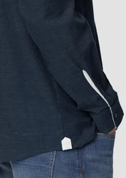 s.Oliver Langarmhemd Regular Fit Dunkelblau/Blau/Hellblau