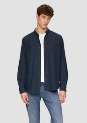 s.Oliver Langarmhemd Regular Fit Dunkelblau/Blau/Hellblau