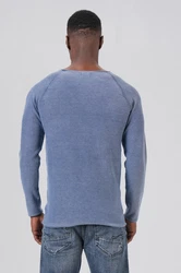 Miracle of Denim Strickpullover Men Pullover Hellblau/Blau/Grau