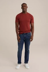 WE Fashion T-Shirt Dunkelrot/Rot/Bordeaux/Braun