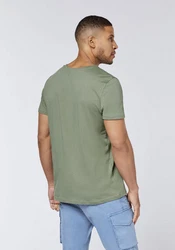 Chiemsee Print-Shirt T-Shirt mit Frontprint (1) Dunkelgrün/Grün/Neonfarben