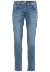 camel active 5-Pocket-Jeans Slim Fit Blau/Hellblau