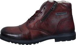 bugatti Stiefel aus Leder Dunkelrot/Bordeaux/Braun/Rot