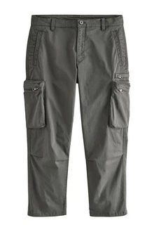 Next Cargohose Utility-Cargohose Khaki/Dunkelgrün