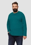 s.Oliver Langarmshirt Jersey mit Logo-Print Türkis/Grün