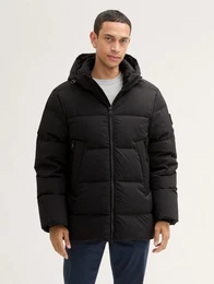 Winterjacke Pufferjacke mit abnehmbarer Kapuze mit Innentasche