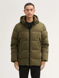Winterjacke Pufferjacke mit abnehmbarer Kapuze mit Innentasche