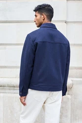 Next Blouson Jacke im Westernstil (1-St) Dunkelblau/Hellblau/Blau