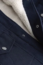 Next Blouson Jacke im Westernstil (1-St) Dunkelblau/Hellblau/Blau