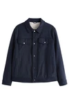 Next Blouson Jacke im Westernstil (1-St) Dunkelblau/Hellblau/Blau