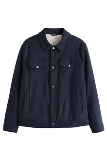 Next Blouson Jacke im Westernstil (1-St) Dunkelblau/Hellblau/Blau