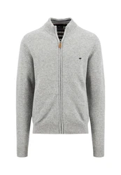 FYNCH-HATTON Strickjacke Grau/Hellgrau