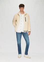s.Oliver Langarmhemd Regular Fit Weiß/Creme