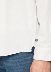 s.Oliver Langarmhemd Regular Fit Weiß/Creme