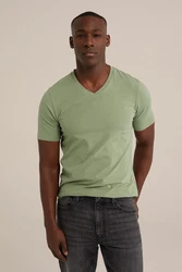 WE Fashion T-Shirt Dunkelgrün/Grün/Hellgrün/Khaki