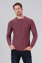 Miracle of Denim Strickpullover Pullover Herren Dunkelrot/Bordeaux/Rot/Rosa
