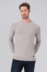 Miracle of Denim Strickpullover Pullover Herren Khaki/Beige/Grau/Braun
