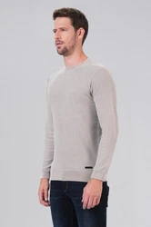 Miracle of Denim Strickpullover Pullover Herren Khaki/Beige/Grau/Braun