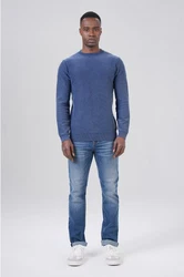 Miracle of Denim Strickpullover Pullover Herren Blau/Hellblau