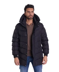 Denim Distriqt Winterjacke Herren Pufferjacke Steppjacke Schwarz