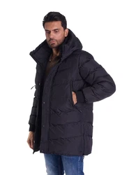 Denim Distriqt Winterjacke Herren Pufferjacke Steppjacke Schwarz