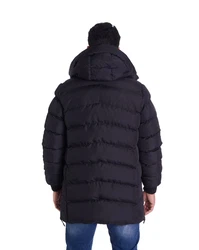 Denim Distriqt Winterjacke Herren Pufferjacke Steppjacke Schwarz