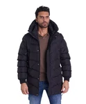 Denim Distriqt Winterjacke Herren Pufferjacke Steppjacke Schwarz