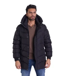 Denim Distriqt Winterjacke Herren Pufferjacke Steppjacke Schwarz