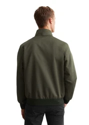 Marc O'Polo Outdoorjacke Micro-Canvas Dunkelgrün/Khaki