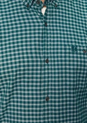s.Oliver Langarmhemd Regular Fit Button-Down-Kragen Türkis/Dunkelgrün/Grün/Blau