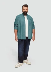 s.Oliver Langarmhemd Regular Fit Button-Down-Kragen Türkis/Dunkelgrün/Grün/Blau