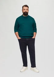 s.Oliver Relaxed-Fit Sweatshirt mit Ärmeltasche Stickerei Grün/Türkis/Dunkelgrün