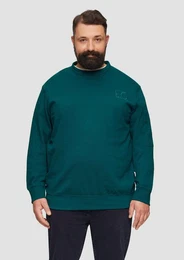 Sweatshirt Relaxed-Fit-Sweatshirt mit rmeltasche Stickerei