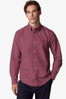 Next Langarmhemd Oxfordhemd Rot/Dunkelrot/Bordeaux