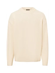 Nils Sundstrm Strickpullover Gelb/Weiß/Creme/Khaki/Beige