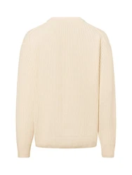 Nils Sundstrm Strickpullover Gelb/Weiß/Creme/Khaki/Beige