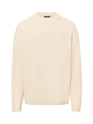Nils Sundstrm Strickpullover Gelb/Weiß/Creme/Khaki/Beige